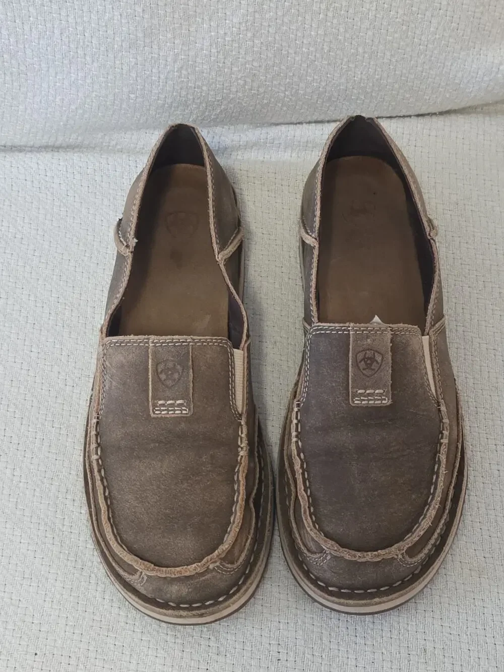 ARIAT Cruiser Brown Leather Moc Toe Slip On Casual Shoes Women’s Size 9B